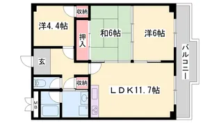 サンシャイン山下 B棟【203号室】の間取り
