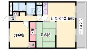 ハッピーコート加古川【4階】の間取り
