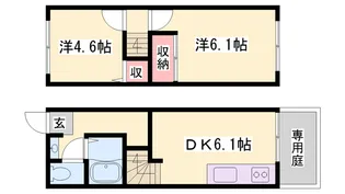 ハイツコスモス【1階】の間取り