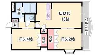 ロイヤルヒルズ青山【206号室】の間取り