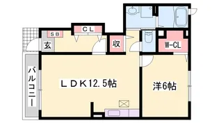 アベニール B【1階】の間取り