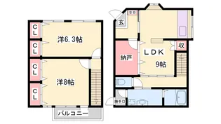 兵庫県姫路市広峰2丁目【一戸建】の間取り
