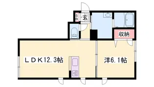 アウローラ シエル【1階】の間取り