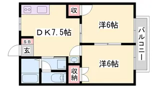 メビウス【1階】の間取り