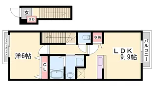 ビアンカンパーニュB【2階】の間取り