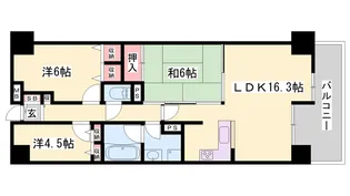 ファミールハイツ加古川壱番館【313号室】の間取り