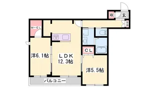 アラヤガーデン【1階】の間取り