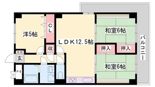 メゾン花北【4階】の間取り