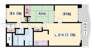 グラースガーデン今宿【5階】の間取り