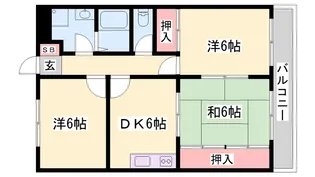 プラチナコート青山【4階】の間取り