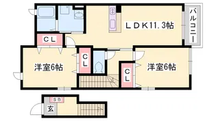 フォルストⅡ【2階】の間取り