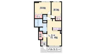 カーサ アルベロ【1階】の間取り