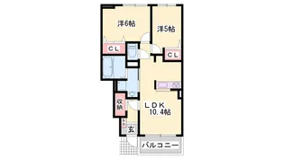 カーサ アルベロ【1階】の間取り