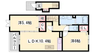ドルチェⅡ【2階】の間取り