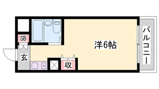 スカイコート姫路【203号室】の間取り