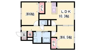 コンフォート高町II【1階】の間取り