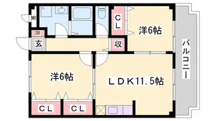 アネックスイースト【2階】の間取り
