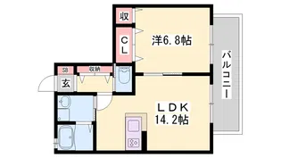 ガーデンハイツ【2階】の間取り