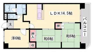ハイムシェーンブルク【7階】の間取り