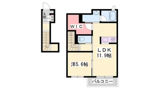 メゾン ラ・ソルピアB棟【2階】の間取り
