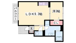 ウィル城北【1階】の間取り