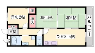 ベルトピア東加古川【1階】の間取り