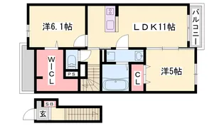 フェリア南田原【2階】の間取り
