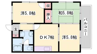 グリーンアヴェニュー古宮【2階】の間取り