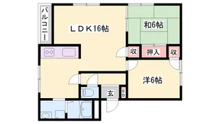 銀の馬車道 壱番館【C103号室】の間取り