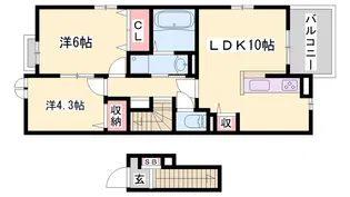Maison青空【204号室】の間取り