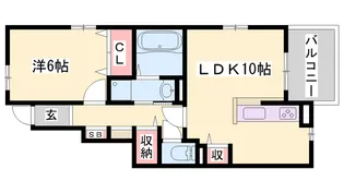 ラ シャンス【1階】の間取り