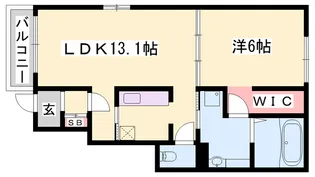 H・Tミニョン姫路【1階】の間取り