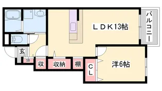 マリッチ赤穂A【1階】の間取り