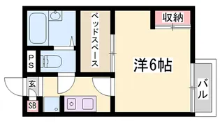 サニーパレス継【1階】の間取り