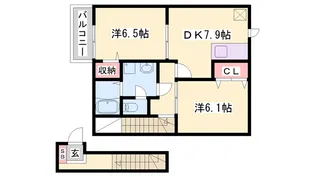 エスポワールメゾン【2階】の間取り