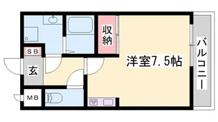 Pine One【103号室】の間取り