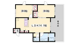 インパルス【1階】の間取り