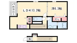 クローバー上本町【2階】の間取り