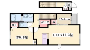 ヴィラドゥグレーヌ梅ケ谷 E棟【2階】の間取り