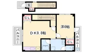 シャトー北新町Ⅳ【202号室】の間取り