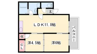 シャトルS【2階】の間取り