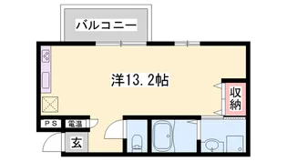 ラ・ベリーザ南今宿【203号室】の間取り