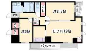 シエル青山【4階】の間取り