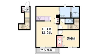 メゾンドクレール【0202号室】の間取り