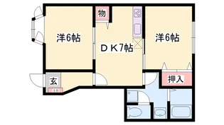 ルクプル プラース【1階】の間取り