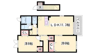 レジデンス池田【2階】の間取り