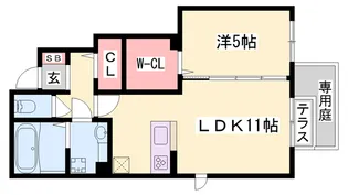 シャトン B棟【1階】の間取り