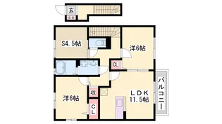 ハイムエルピスⅢ【2階】の間取り