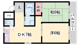 ファーストイン広畑【6階】の間取り