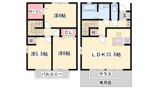 ヴァルト A棟【3号室】の間取り